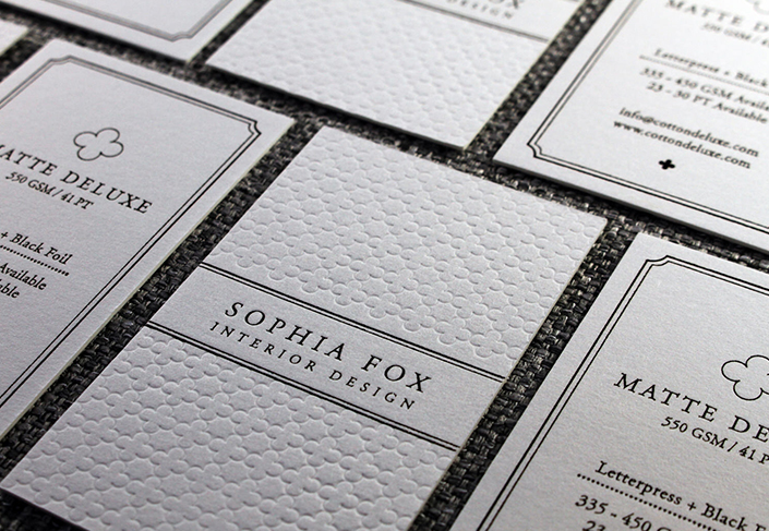 Thick letterpress business card templates
